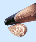 Image of tomato seed doing chin-ups on a pencil tip