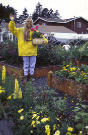 Gardener waving